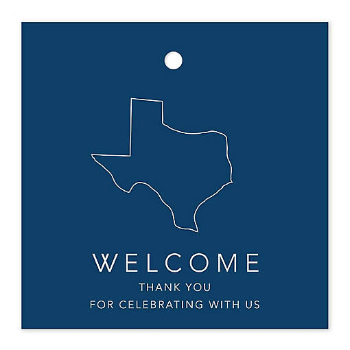 2in Navy OOT Welcome Texas Tags