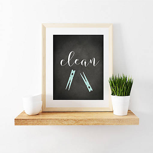 2PC Chalkboard Clean Dirty 8.5x11