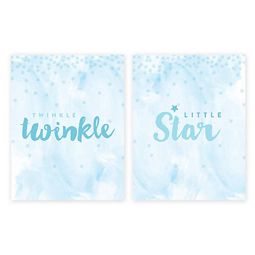 2PC Twinkle Star Blue Poster 8.5x11
