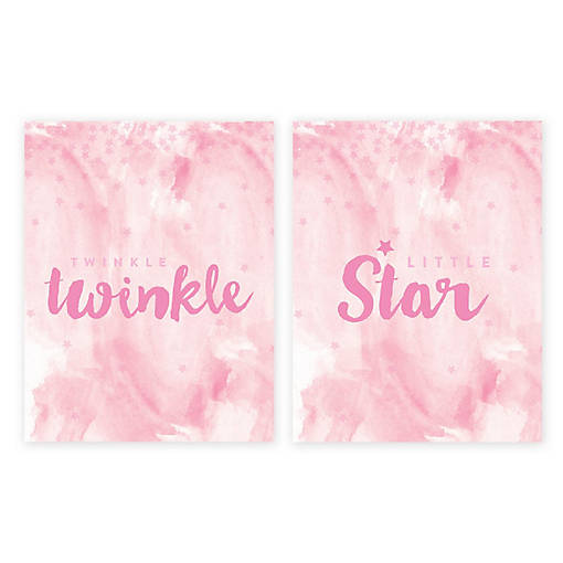 2PC Twinkle Star Pink Poster 8.5x11
