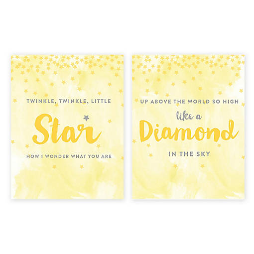2PC Twinkle Star Yellow Poster 8.5x11