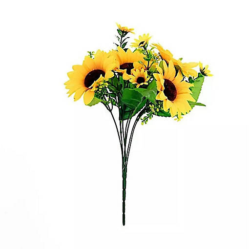 2Pcs 13-Inch Artificial Silk Sunflower Bouquets
