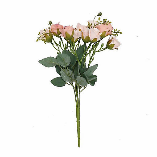 2Pcs Bouquets Artificial Open Roses Floral Bushes
