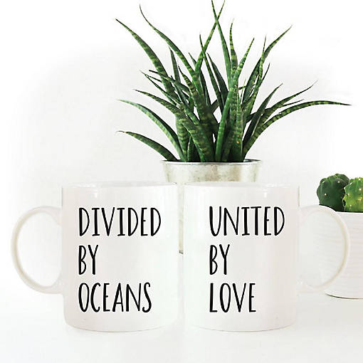 2PK Divided By Oceans Coffee Mug Set
