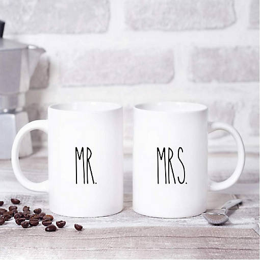 2PK Mr. &amp; Mrs. Simple Rustic Coffee Mug