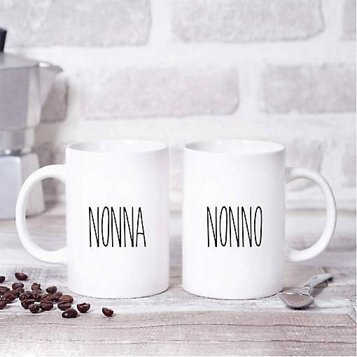 2PK Nonna &amp; Nonno Rustic Coffee Mug