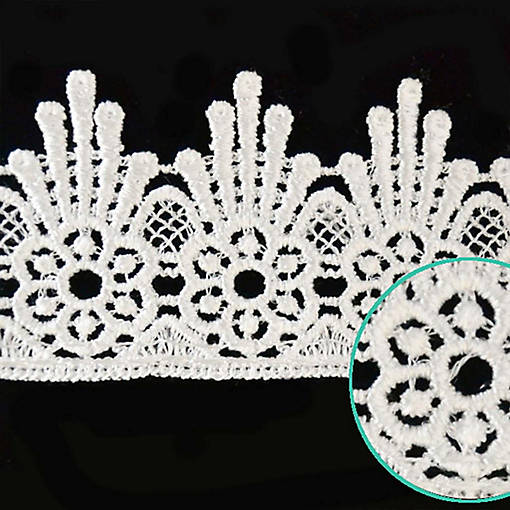 2"x 30 Yards White Venice Lace Trim