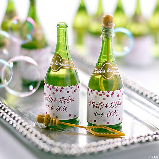 3 1/2" Bulk 48 Pc. Mini Personalized Champagne Bubble Bottles