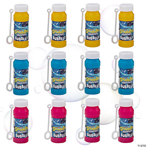3 1/2" SpongeBob SquarePants&amp;#8482; Plastic Bubble Bottles &amp;#8211; 12 Pc. 