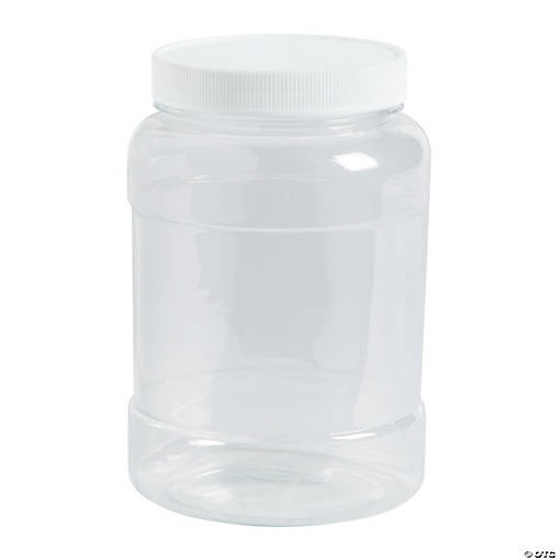3 1/2" x 6" Quart Plastic Storage Jars - 12 Pc.