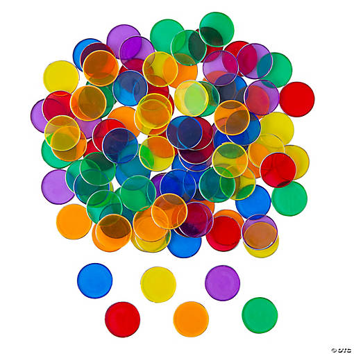 3/4" Magnetic Multicolor Plastic Counting Chips &amp;#8211; 100 Pc.