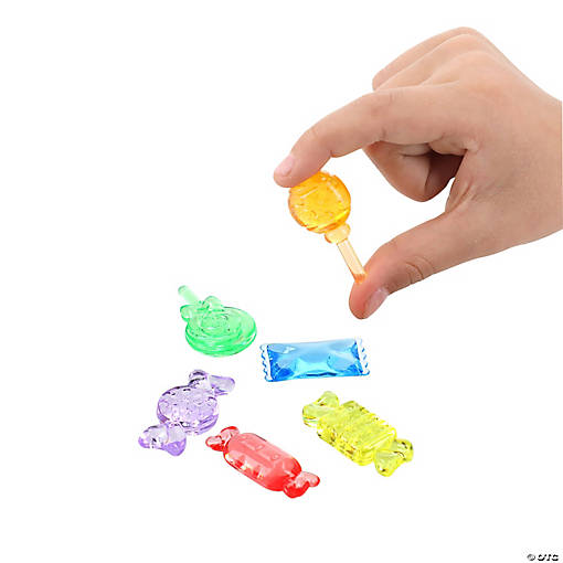 3/4" x 1 1/2" Bulk 144 Pc. Transparent Candy Plastic Counters Assortment