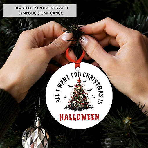 3.5" Metal Gothic Ornament, Xmas Hell