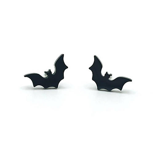 3 Pack Black Bat Halloween Earrings