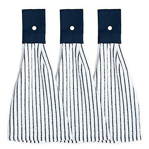 3 Pack Kitchen Towels With Hanging Loop for Convenient Access -Extra Absorbent - Snap Button Kitchen