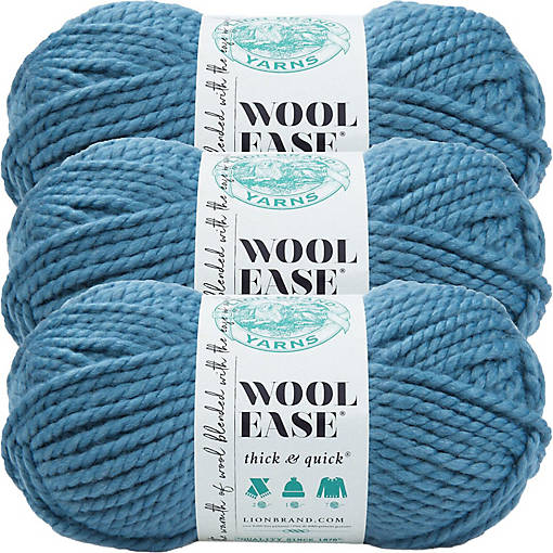 (3 Pack) Lion Brand Wool-Ease Thick &amp; Quick Yarn - Air Force