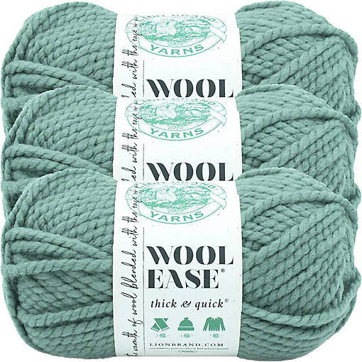 (3 Pack) Lion Brand Wool-Ease Thick &amp; Quick Yarn - Succulent