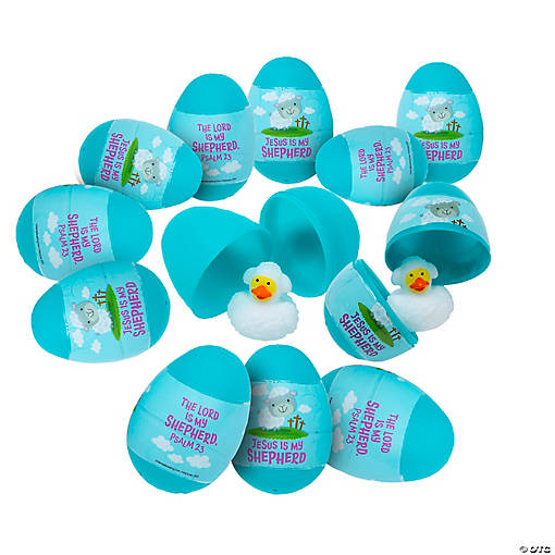 3" Psalm 23 Prize-Filled Plastic Easter Eggs - 12 Pc.