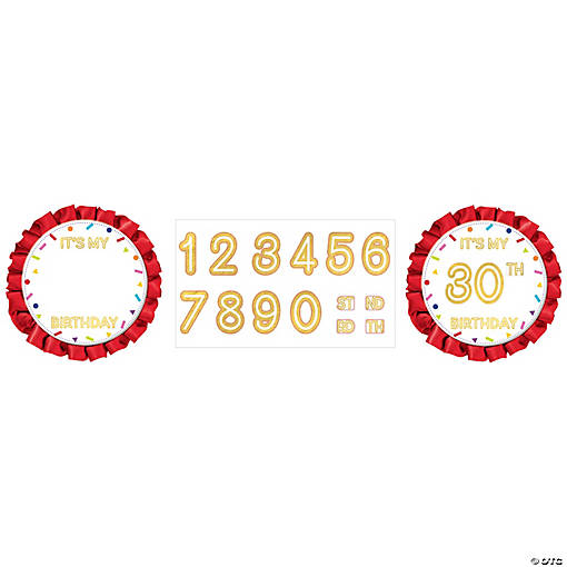 3" Rainbow Add-an-Age Birthday Button