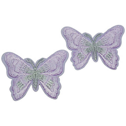 3" x 2 1/4" Hunter Silver Butterfly Patch 72 Pack