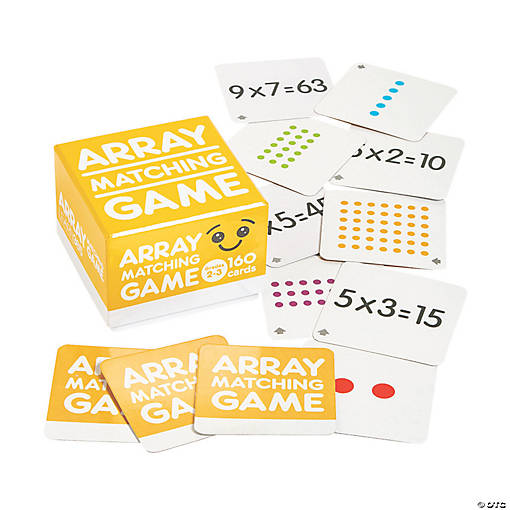 3" x 3" Array Multiplication Cardboard Card Matching Game