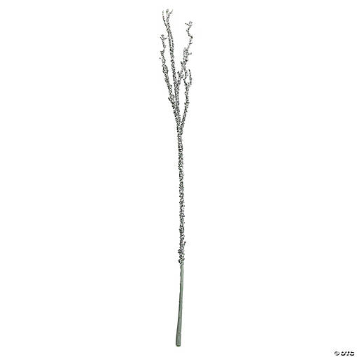 31" Glittered Silver Artificial Twig Christmas Spray