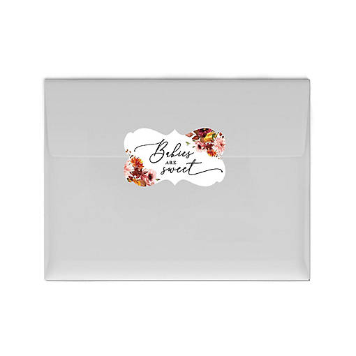 36PK Babies Sweet Marsala Frame Labels