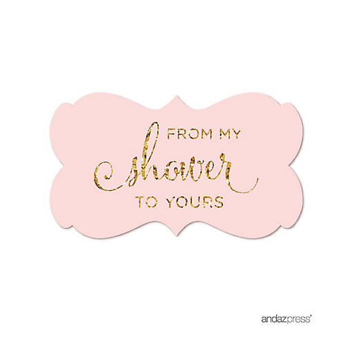 36PK From My Shower Blush Glitter Labels