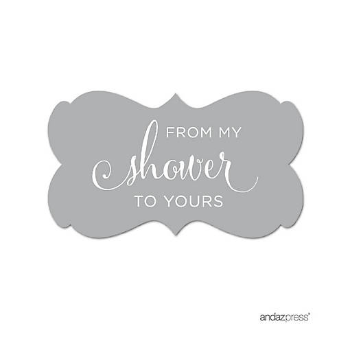 36PK From My Shower Gray Frame Labels