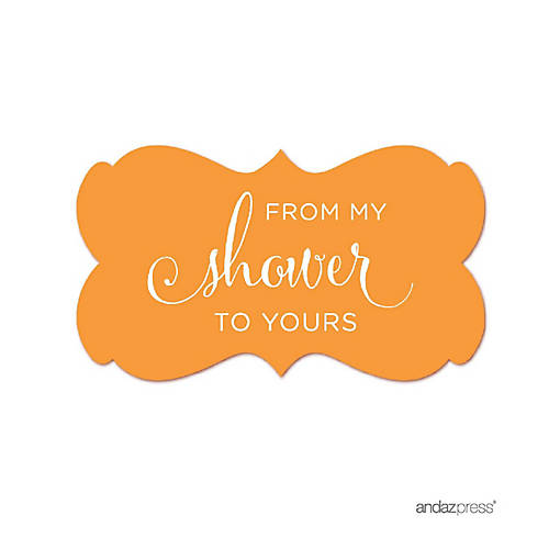 36PK From My Shower Orange Frame Labels