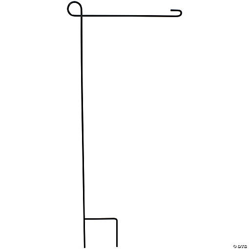 37.75" Black Solid Contemporary Garden Flagpole