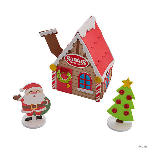 3D Santa&amp;#8217;s Workshop Craft Kit - Makes 12