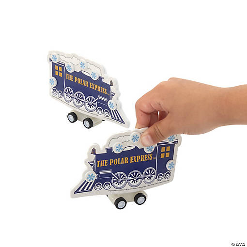 4 3/4" x 3" The Polar Express&amp;#8482; Pull-Back Train Craft Kit - Makes 6