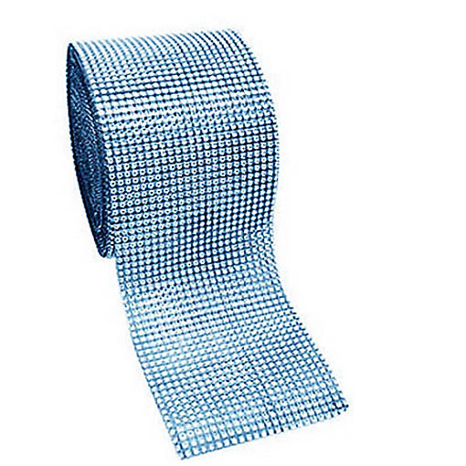 4.5" x 10 yards 24 Rows Blue Diamond Mesh Wrap