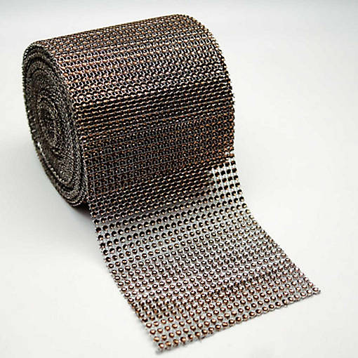 4.5" x 10 yards 24 Rows Brown Diamond Mesh Wrap