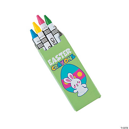 4-Color Easter Pastel Crayons - 24 Boxes