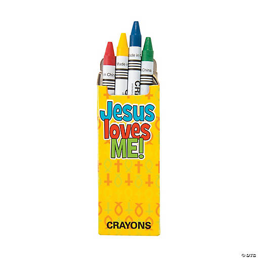 4-Color Religious Crayons - 24 Boxes
