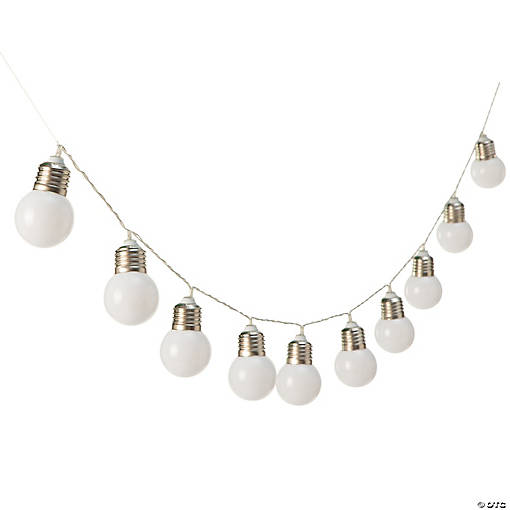 4 Ft. 11" White &amp; Silver Lightbulb String Lights