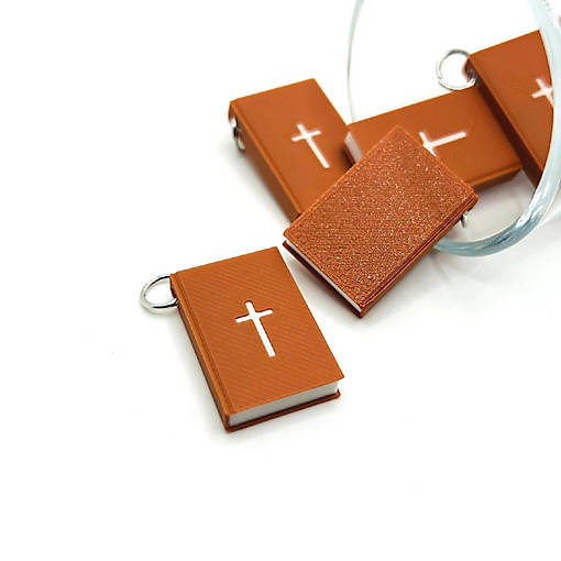 4 Pcs 3D Bible Book Charms