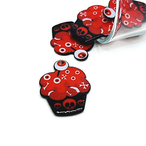 4 Pcs Birthday Eyeball Cupcake Charms