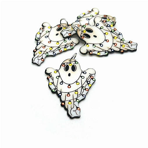 4 Pcs Christmas Ghost Pendant Charms