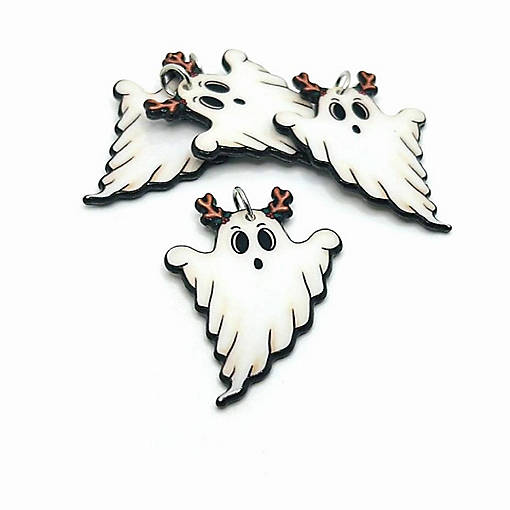 4 Pcs Christmas Ghost Pendant Charms