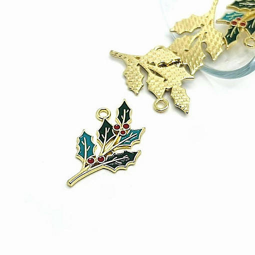 4 Pcs Christmas Mistletoe Charms