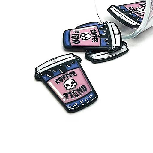 4 Pcs Coffee Fiend Halloween Charms
