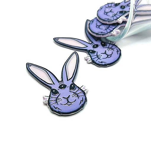 4 Pcs Creepy Easter Bunny Charms