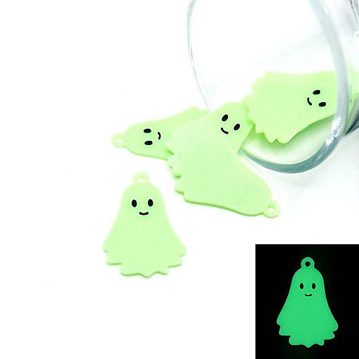 4 Pcs Cute Glow Ghost Charms