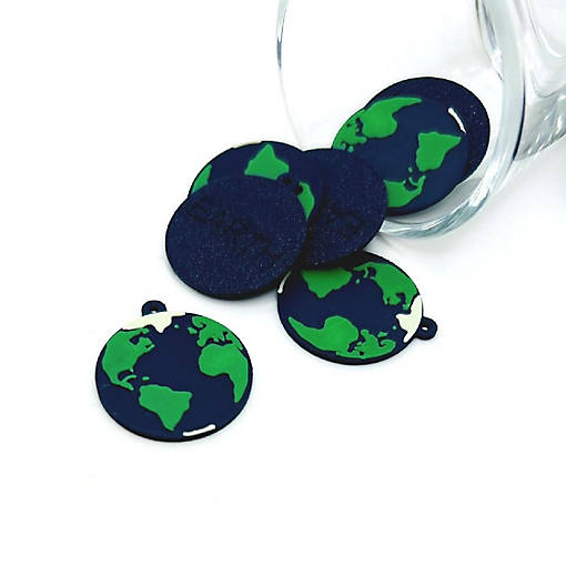 4 Pcs Earth World Globe Charms
