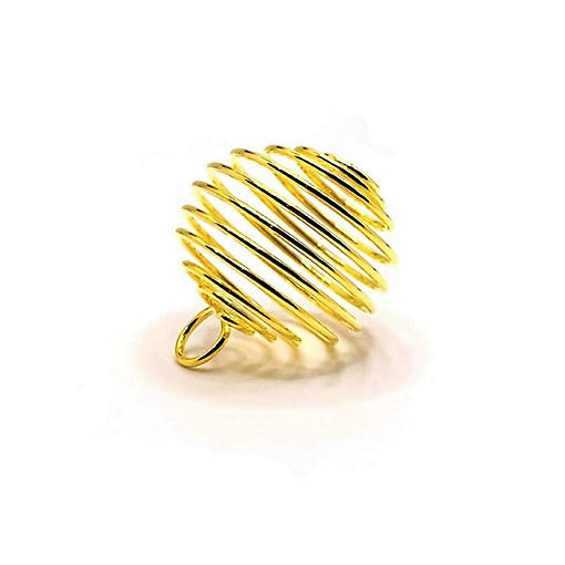 4 Pcs Gold Spiral Lantern Bead Cages