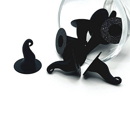 4 Pcs Halloween 3D Witch Hat Charms