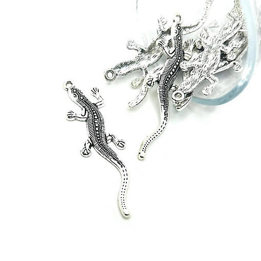 4 Pcs Lizard Pendant Charms